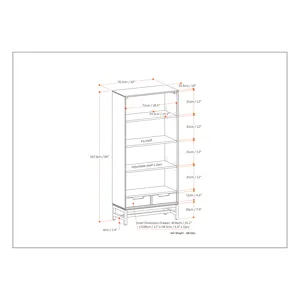 Banting - Mid Century Bookcase - Walnut Veneer