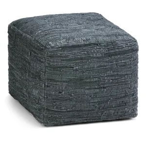 Fredrik - Square Pouf - Grey