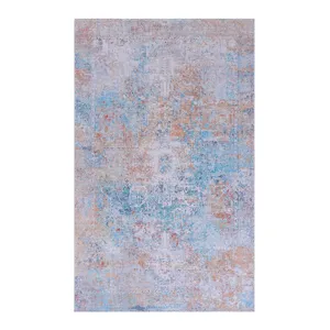6\' x 9\' Area Rugs, Washable Rug, Low-Pile, Non-Slip, Non-Shedding, Foldable, Kid & Pet Friendly Ar
