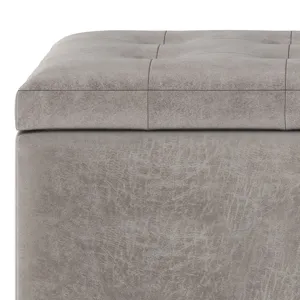 Cosmopolitan - Storage Ottoman - Distressed Grey Taupe