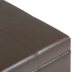 Dover - Storage Ottoman Bench - Chocolate Brown