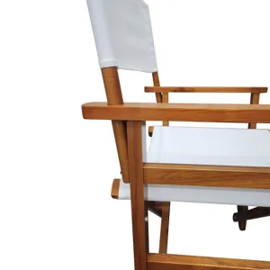 Folding Director Chair Canvas (Set of 2) - White