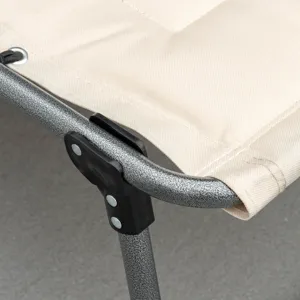 Outsunny - Padded Folding Chaise Lounge Chair, Outdoor 6-Level Reclining Camping Tanning Chair With 