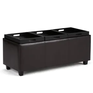 Avalon - Storage Ottoman - Tanners Brown