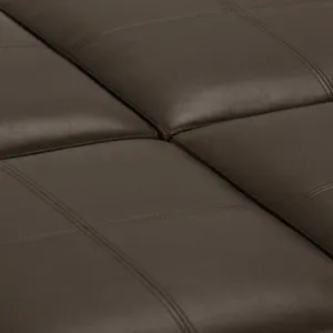 Avalon - Square Coffee Table Storage Ottoman - Chocolate Brown