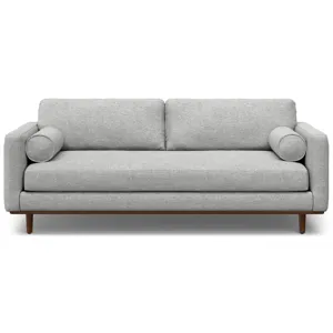Morrison - 89\" Sofa and Ottoman Set - Mist Gray