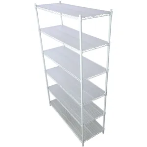 20\" 6 Tier 6000Lbs Capacity Nsf Metal Shelf Wire Shelving Unit, Heavy Duty Adjustable Storage Rack 