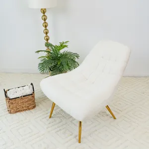 Aubrey - French Boucle Lounge Chair - Beige