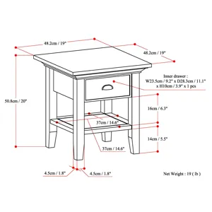 Redmond - End Table - Rustic Natural Aged Brown
