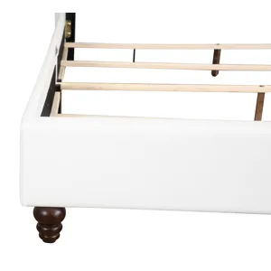 Joy - G1926-QB-UP Queen Upholstered Bed - White