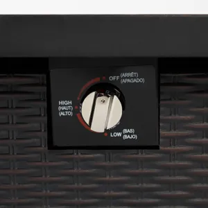 28\" Square Fire Pit Table - Brown