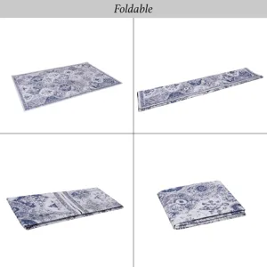 5\' x 8\' Washable Rug, Low-Pile, Non-Slip, Non-Shedding, Foldable, Kid & Pet Friendly Area Rugs For