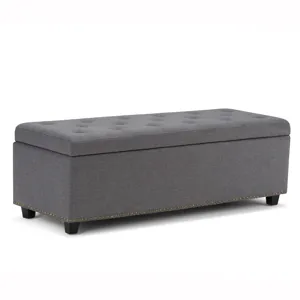 Hamilton - Storage Ottoman - Slate Grey