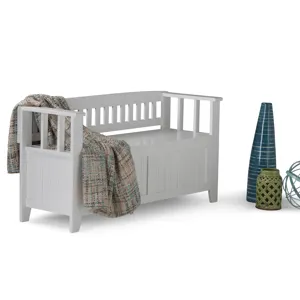 Acadian - Entryway Storage Bench - White