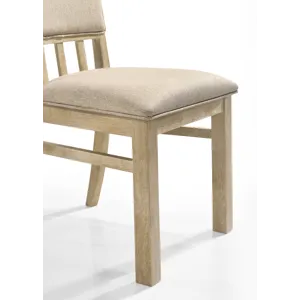 Brutus - 19\" Wide Contemporary Fabric Dining Chair (Set of 2) - Reclaimed Wheat