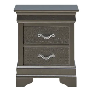 Lorana - G6502-N Nightstand - Metalic Black