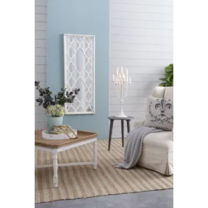 Distressed Floor Mirror, Full Body Mirror For Bathroom Bedroom Living Room - White