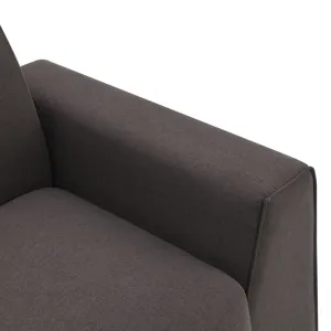 Modern Linen Sofa, Stylish And Minimalist 2-3 Seat Couch, Easy To Install, Exquisite Loveseat With Wide Armrests For Living Room - Dark Brown
