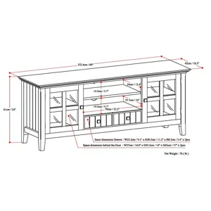 Acadian - 60\" TV Media Stand - Black