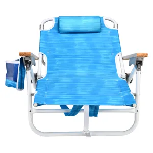 Backpack Beach Chair For Adults, Beach Towel, 5 Position Chair With Pouch Folding Lightweight Positi