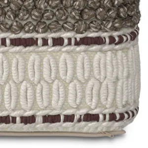 Grady - Square Pouf - Earth Tone Brown