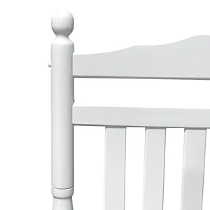 Balcony Porch Wood Adult Rocking Chair - White