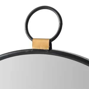 Wall Mirror With Black Frame, Contemporary Minimalist Accent Mirror For Living Room, Foyer, Entryway