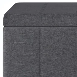 Dover - Storage Ottoman Bench - Slate Grey
