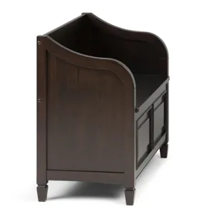Connaught - Entryway Storage Bench - Dark Chestnut Brown