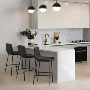 Jolie - Bar Stool (Set of 2) - Distressed Charcoal Grey