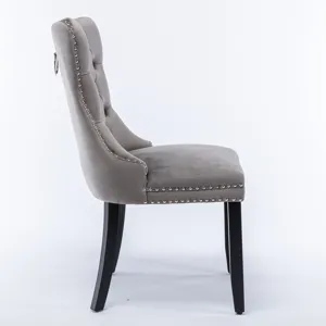 Nikki - Modern, High-End Tufted Solid Wood Contemporary Velvet Upholstered Dining Chair With Wood Le