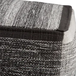 Naya - Cube Pouf - Patterned Grey Melange