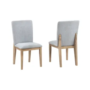 Caspian - 19\" Linen And Oak Finish Dining Chair (Set of 2) - Gray