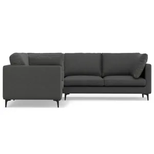 Ava - Mid Century Corner Sectional Sofa - Pebble Gray
