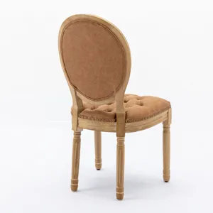 French Style Solid Wood Frame Antique Painting, Hand-Pulled Buckle Decoration PU Artificial Leather 