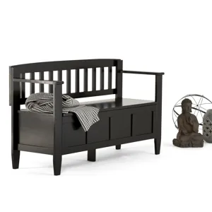 Brooklyn - Entryway Storage Bench - Black