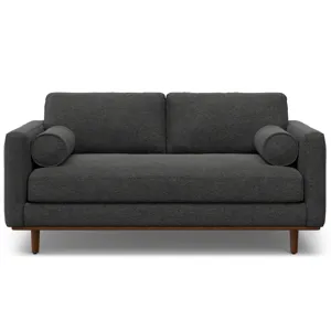 Morrison - 72\" Sofa and Ottoman Set - Charcoal Gray