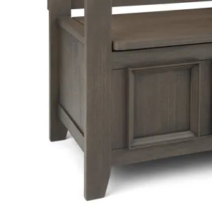 Amherst - Entryway Storage Bench - Farmhouse Grey