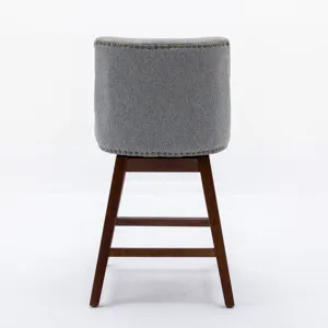 Counter Height Swivel Barstools, 26\'\' H Seat Height Upholstered Bar Stools (Set of 2), Fabric - Gr