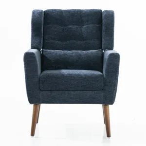 Modern Accent Chair, Chenille Arm Chairs For Living Room, Upholstered Mordern Armchair, Comfy Soft P