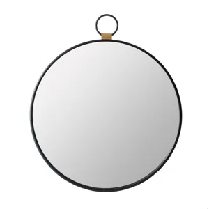 Wall Mirror With Black Frame, Contemporary Minimalist Accent Mirror For Living Room, Foyer, Entryway