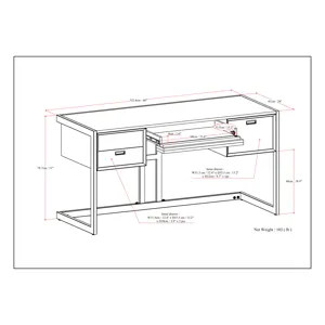 Hampden - Desk - Weathered Grey