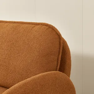 Loveseat Sofa Small Couch For Living Room, Sherpa Fabric Upholstered Loveseat Sofa Couch, Small Love