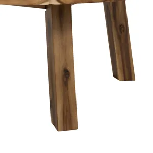 Coffee Table, Durable Solid Acacia Wood - Natural Brown