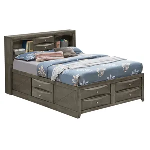 Marilla - G1505G-FSB3 Full Storage Bed - Gray