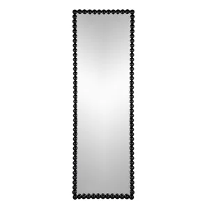Full Length Mirror With Metal Beaded Frame, Rectangular Oversized Mirror For Living Room Bedroom - B