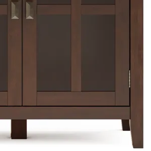 Artisan - Wide 4 Door Storage Cabinet - Russet Brown