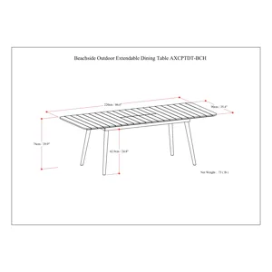 Beachside - Outdoor Extendable Dining Table - Light Teak