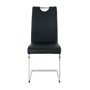 Modern Dining Chairs With Faux Leather Padded Seat Dining Living Room Chairs Upholstered Chair With 