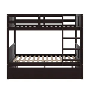 Full Over Full Bunk Bed With Twin Size Trundle - Espresso